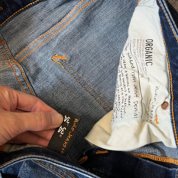 Nudie Skinny Lin Tight Stretch Jeans - Men's Size 34*33 - Blue - Picture 6 of 13